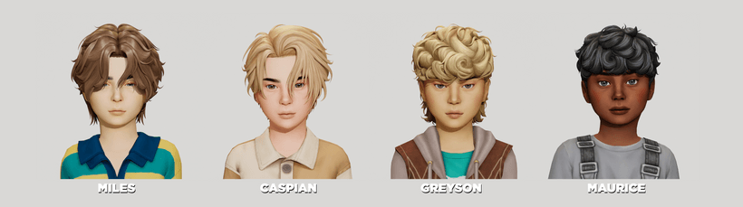 Галерея мода Набор причесок для мальчиков Child Hair Conversions Pt.8 #1